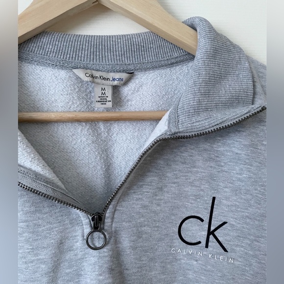 Calvin Klein Quarter Zip Sweater M - Picture 2 of 3